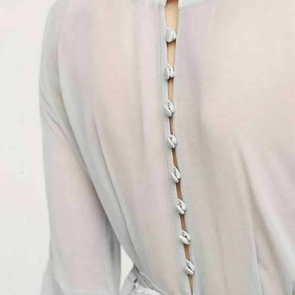 Anthropologie Size M Gray Ghost London Belled Peasant Dress NEW! - Picture 5 of 10